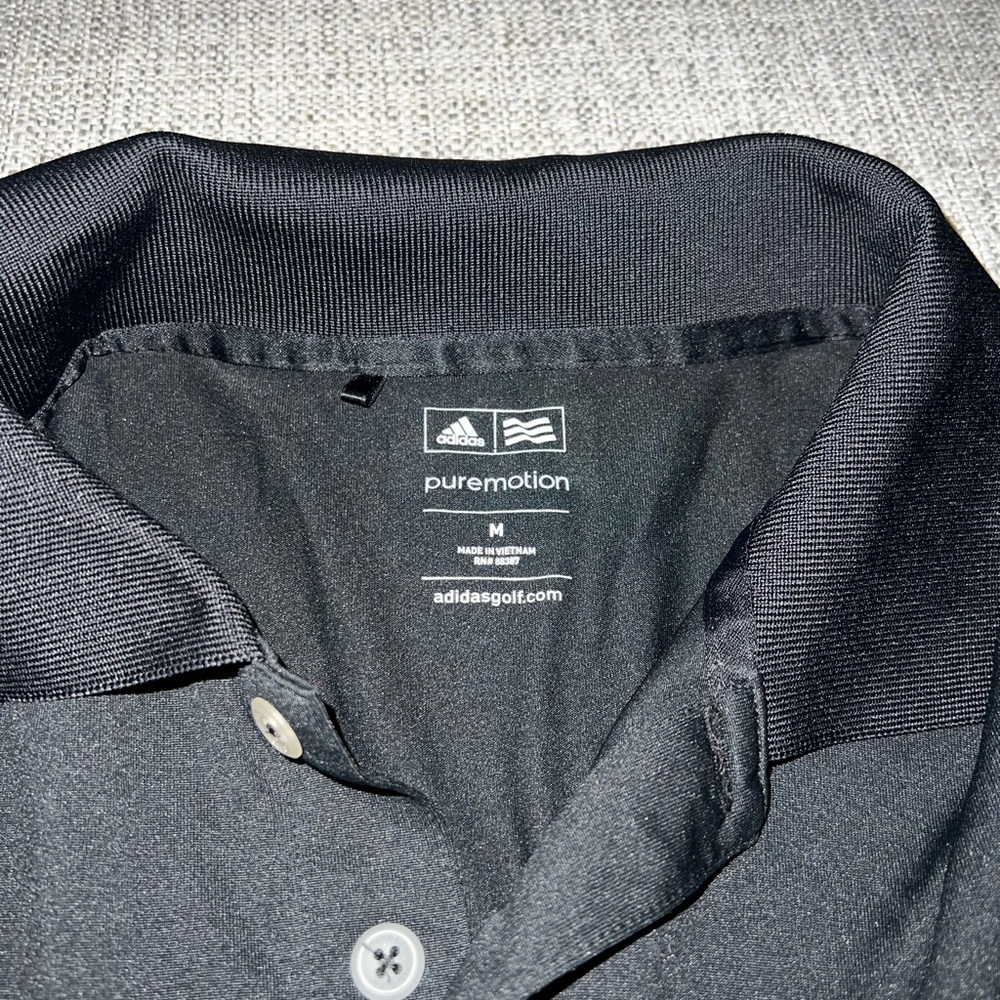 Adidas Men's Classic Black Polo - Picture 2 of 3